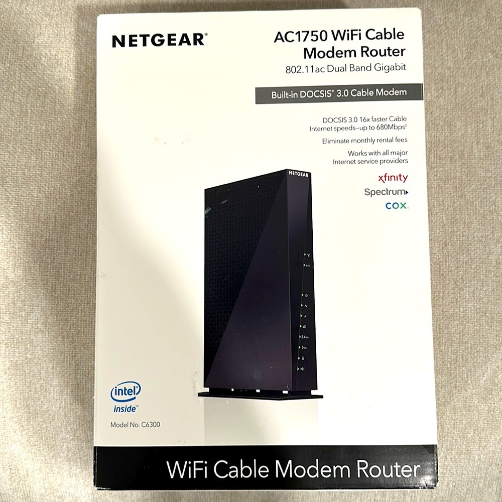 Netgear AC1750 Wi-Fi Cable Modem Router 802.11 ac Dual Band Gigabit